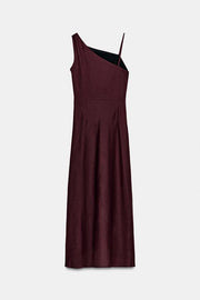 Robe midi asymétrique 100 % lin