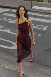 Robe midi asymétrique 100 % lin