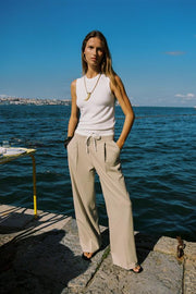 Top en maille sans manches