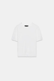 Pull basique en maille à manches courtes