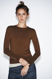 Pull basique uni en maille
