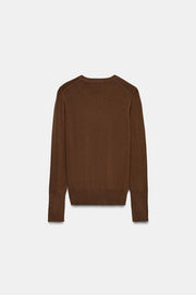 Pull basique uni en maille