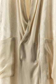 Manteau contrasté en jacquard de lin Édition limitée