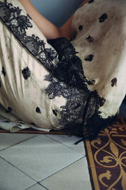 Jupe-culotte imprimée en dentelle