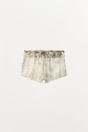 Short imprimé à volants