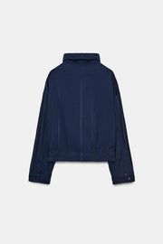 Blouson à col montant à poches à rabat