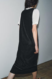 Robe en maille contrastée
