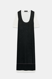 Robe en maille contrastée