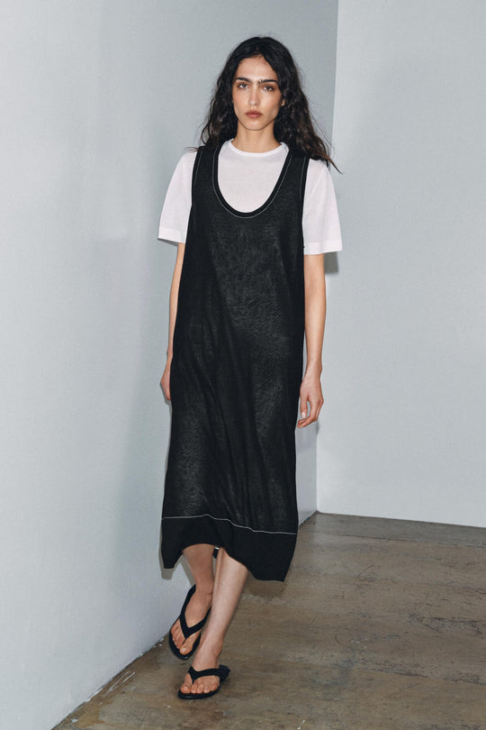 Robe en maille contrastée
