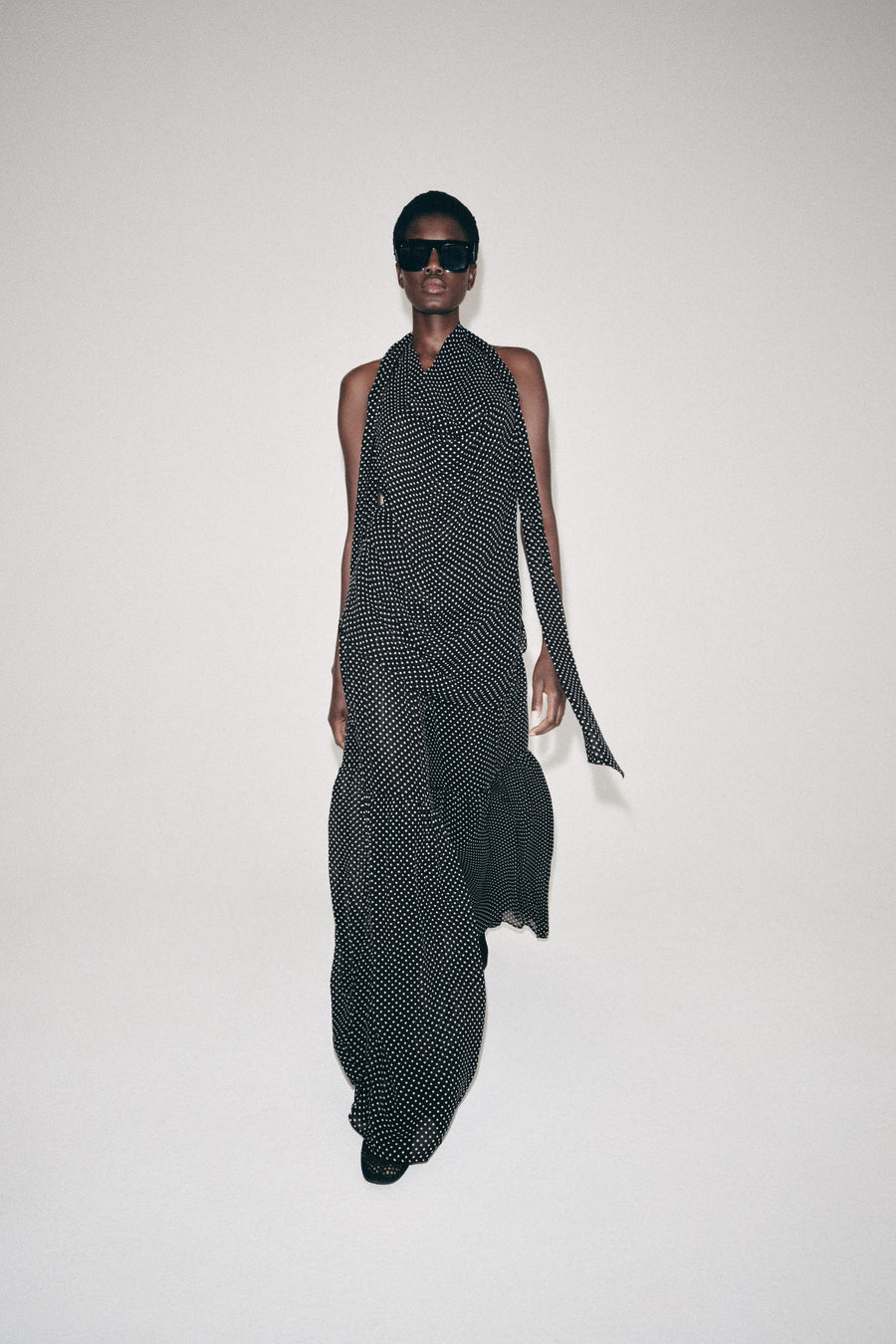 Pantalon à plis à pois ZW Collection