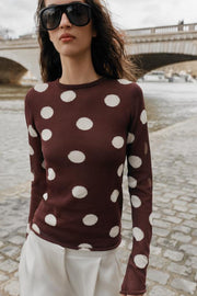Pull en maille à pois