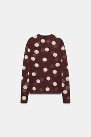 Pull en maille à pois