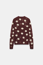 Pull en maille à pois