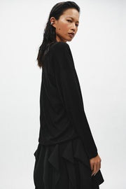 Pull en maille fine à décolleté en V