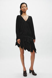 Pull en maille fine à décolleté en V