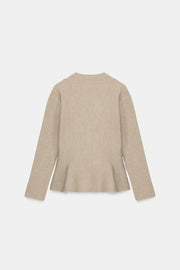 Veste en maille peplum