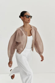Veste bomber en maille
