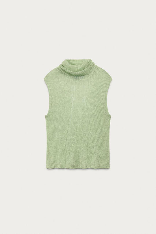 Top en maille à fil métallisé Marisa Berenson x