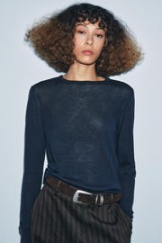 Pull ultrafin en laine et soie