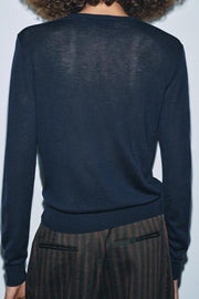 Pull ultrafin en laine et soie