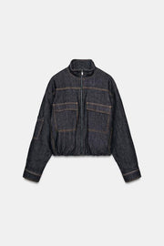 Veste bomber matelassée à col montant