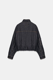 Veste bomber matelassée à col montant