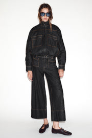 Veste bomber matelassée à col montant