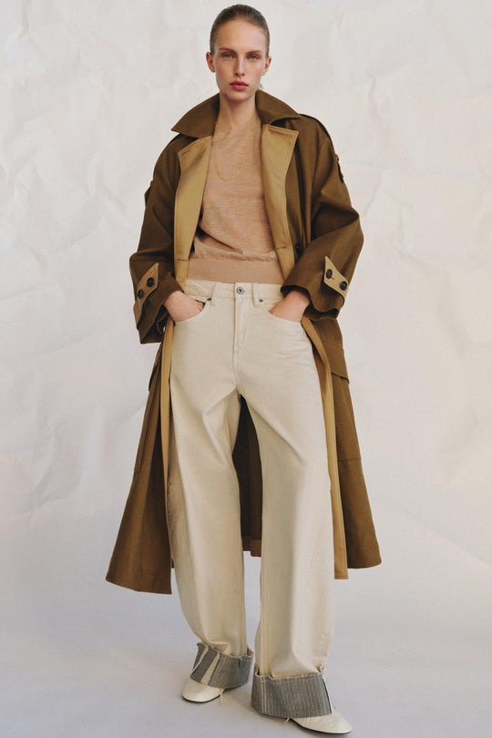 Jean ZW Collection coupe décontractée taille mi-haute