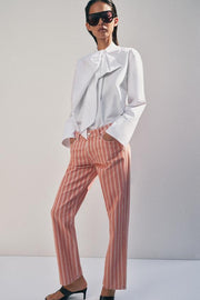 Jean ZW Collection slim taille mi-haute à rayures