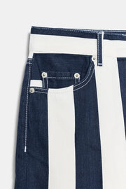 Jean ZW Collection droit taille mi-haute à rayures