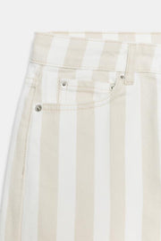 Jean ZW Collection coupe fuselée taille mi-haute à rayures