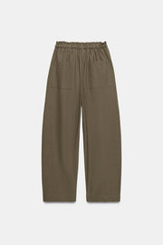 Pantalon coupe fuselée à taille élastique