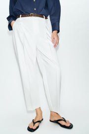Pantalon à pinces avec ceinture