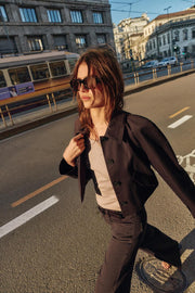 Veste courte à revers