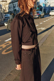Veste courte à revers