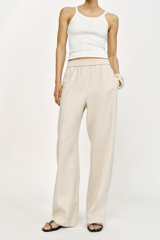 Pantalon droit en lin