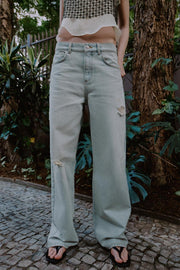 Jean Z1975 coupe droite taille mi-haute déchiré