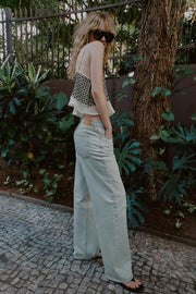 Jean Z1975 coupe droite taille mi-haute déchiré