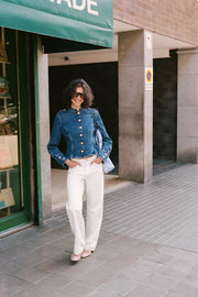 Veste Z1975 en denim à bouton doré