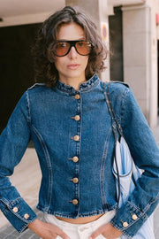 Veste Z1975 en denim à bouton doré