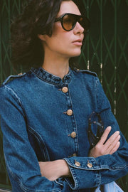 Veste Z1975 en denim à bouton doré