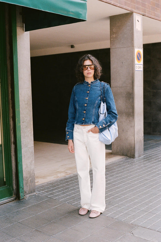 Veste Z1975 en denim à bouton doré