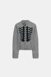 Veste Z1975 peplum à brandebourgs