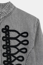 Veste Z1975 peplum à brandebourgs