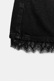 Short Z1975 en denim et dentelle