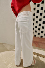 Jean Z1975 coupe barrel taille mi-haute avec revers au bas