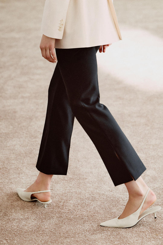 Chaussure en cuir à petit talon