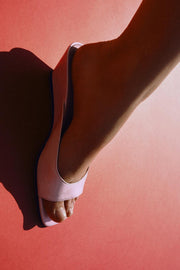 Sandale compensée en cuir