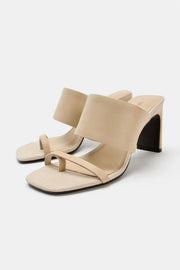 Mule en cuir à talon