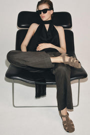 Sandale cage en suédine